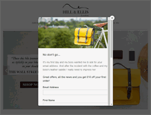 Tablet Screenshot of hillandellis.com